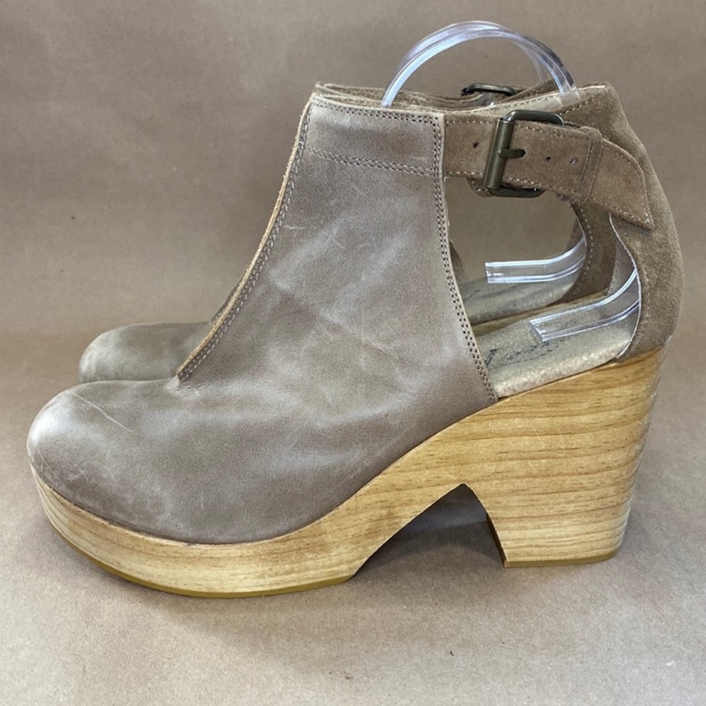 Free People Amber Orchard Platform Heel Leather Clog